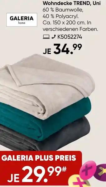 Galeria GALERIA home Wohndecke TREND, Uni Angebot