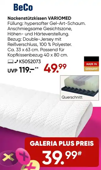 Galeria BeCo Nackenstützkissen VARIOMED Angebot