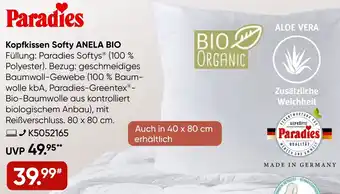 Galeria Paradies Kopfkissen Softy ANELA BIO Angebot