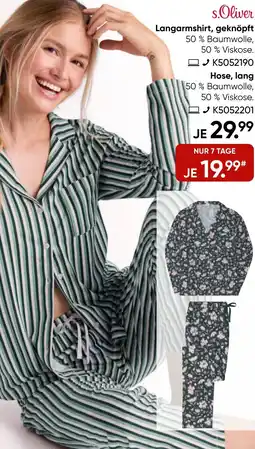 Galeria s.Oliver Langarmshirt, geknöpft Angebot