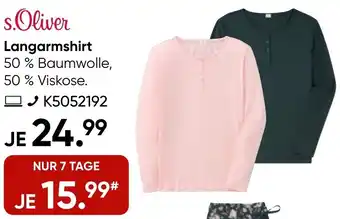 Galeria s.Oliver Langarmshirt Angebot