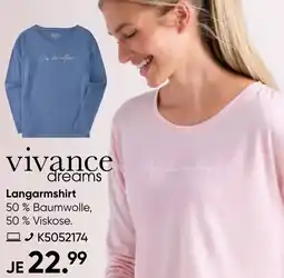 Galeria vivance dreams Langarmshirt Angebot