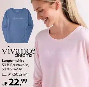 Galeria vivance dreams Langarmshirt Angebot