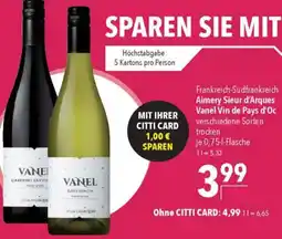 CITTI Markt Aimery Sieur d'Arques Vanel Vin de Pays d'Oc Angebot