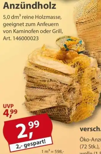 Sonderpreis Baumarkt Anzündholz Angebot