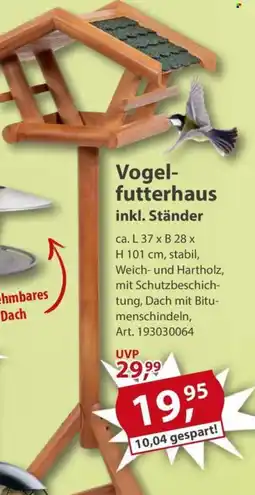 Sonderpreis Baumarkt Vogelfutterhaus inkl. Ständer Angebot