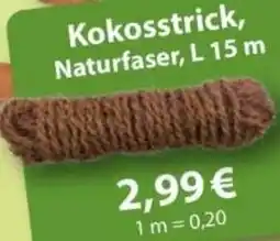 Sonderpreis Baumarkt Kokosstrick, Naturfaser, L 15 m Angebot