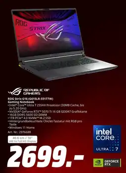 MediaMarkt Republic of gamers rog strix g16 (g615lr-s5177w) gaming notebook Angebot