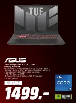 MediaMarkt Asus tuf gaming f17 (fx707vi-hx111w) gaming notebook Angebot