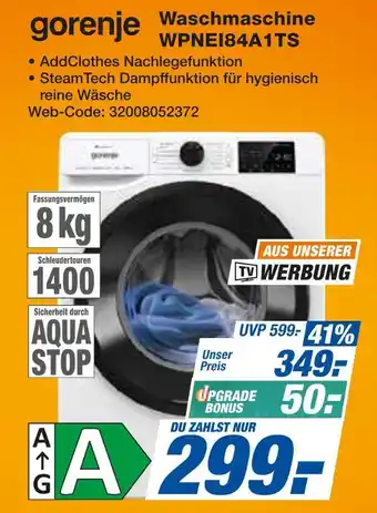 Expert Gorenje waschmaschine wpnei84a1ts Angebot