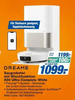 Expert Dreame saugroboter mit wischfunktion x50 ultra complete white Angebot