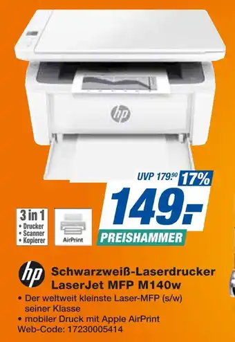 Expert Hp schwarzweiß-laserdrucker laserjet mfp m140w Angebot