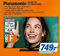 Expert Panasonic oled tv tv-55z80aez Angebot