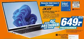 Expert Acer notebook aspire lite 17 (al17-51p-54re) Angebot