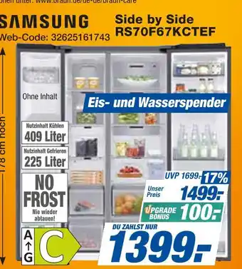 Expert Samsung side by side rs70f67kctef Angebot