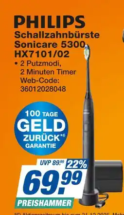 Expert Philips schallzahnbürste sonicare 5300 hx7101/02 Angebot