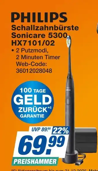 Expert Philips schallzahnbürste sonicare 5300 hx7101/02 Angebot