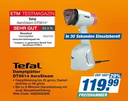 Expert Tefal dampfbügler dt9814 aerosteam Angebot