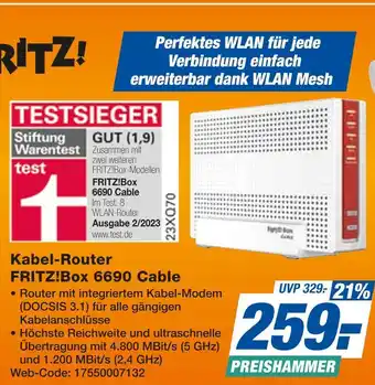 Expert Fritz! fritz!box 6690 cable Angebot