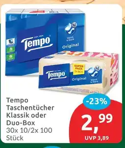 Budni Tempo taschentücher klassik oder duo-box Angebot