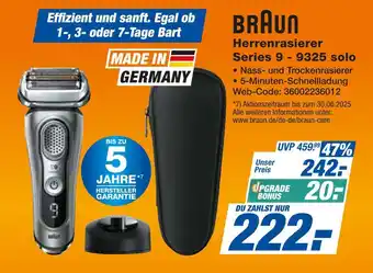 Expert Herrenrasierer series 9 - 9325 solo Angebot