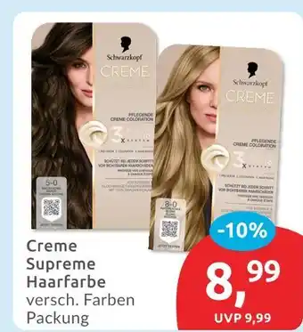 Budni Schwarzkopf creme supreme haarfarbe Angebot