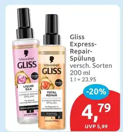 Budni Schwarzkopf gliss express-repair-spülung Angebot