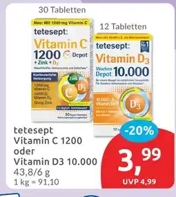 Budni Tetesept vitamin c 1200 depot oder vitamin d3 10.000 wochen depot Angebot