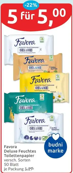 Budni Favora deluxe feuchtes toilettenpapier aloe vera Angebot