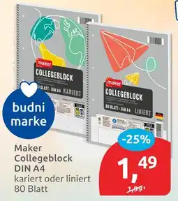 Budni Maker collegeblock din a4 Angebot