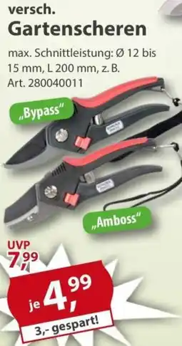 Sonderpreis Baumarkt versch. Gartenscheren Angebot