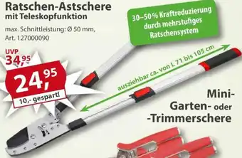 Sonderpreis Baumarkt Ratschen-Astschere mit Teleskopfunktion Angebot