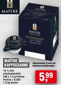 Handelshof Maître kaffeesahne Angebot