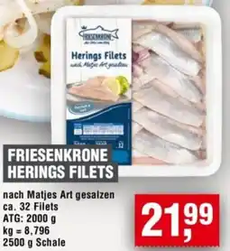 Handelshof Friesenkrone herings filets Angebot