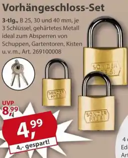Sonderpreis Baumarkt Vorhängeschloss-Set Angebot