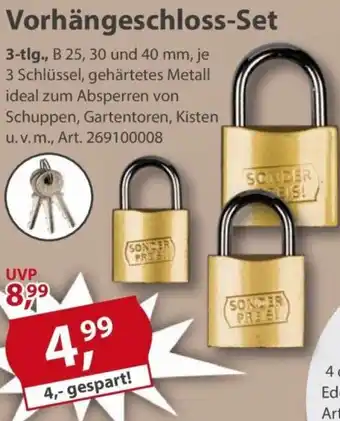 Sonderpreis Baumarkt Vorhängeschloss-Set Angebot