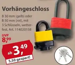 Sonderpreis Baumarkt Vorhängeschloss Angebot
