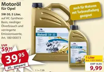 Sonderpreis Baumarkt FISHBULL Motoröl für Opel Angebot
