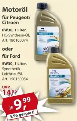 Sonderpreis Baumarkt Motoröl für Peugeot/ Citroën oder für Ford Angebot