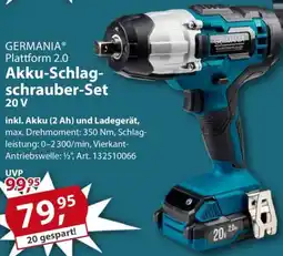 Sonderpreis Baumarkt GERMANIA Plattform 2.0 Akku-Schlagschrauber-Set 20 V Angebot