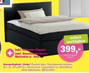 Höffner Boxspringbett duke Angebot