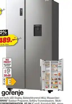 Höffner Gorenje side by side kühl-/gefrierkombination „nrr9185eaxlwd“ Angebot