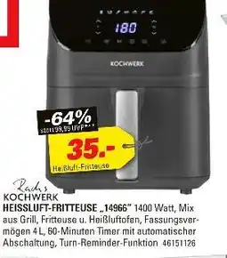 Höffner Kochwerk heissluft-fritteuse „14966“ Angebot