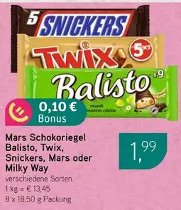 Dornseifer Mars Schokoriegel Balisto, Twix, Snickers, Mars oder Milky Way Angebot