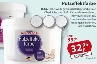 Sonderpreis Baumarkt DECOPRO Putzeffektfarbe Angebot