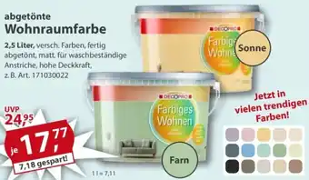 Sonderpreis Baumarkt abgetönte Wohnraumfarbe Angebot