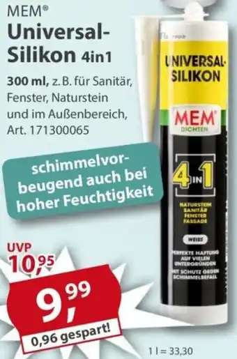 Sonderpreis Baumarkt MEM Universal Silikon 4in1 Angebot