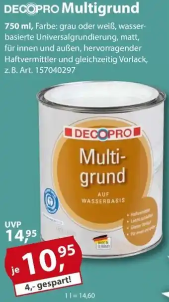 Sonderpreis Baumarkt DECOPRO Multigrund Angebot