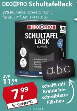 Sonderpreis Baumarkt DECOPRO Schultafellack Angebot