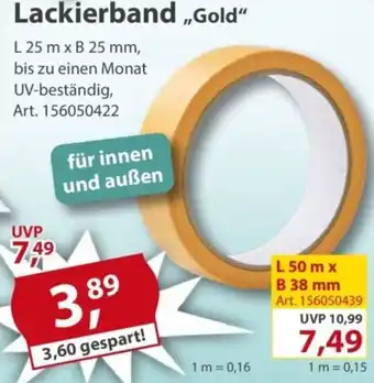 Sonderpreis Baumarkt Lackierband ,,Gold" Angebot